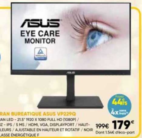écran bureautique asus vp229q