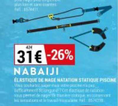 élastique de nage natation statique piscine nabaiji