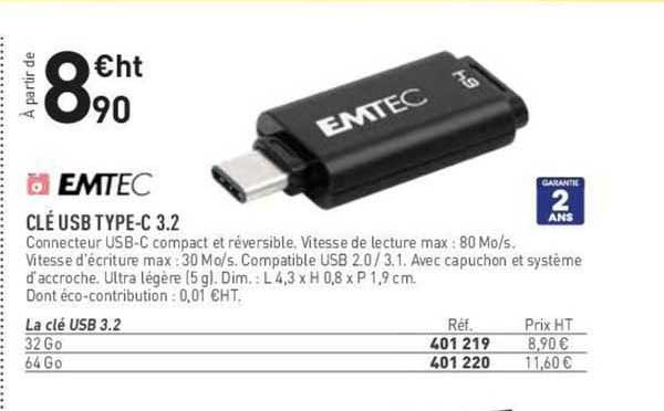 emtec clé usb type-c 3.2