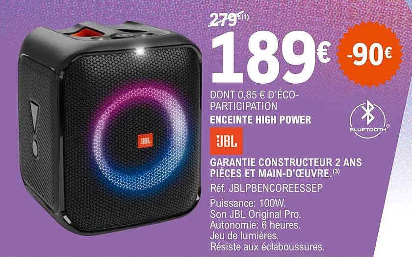 enceinte high power jbl