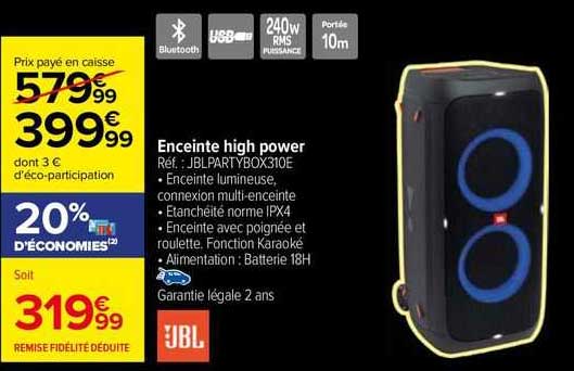 enceinte high power jbl