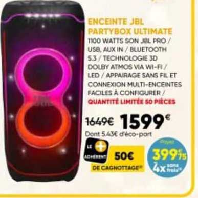 enceinte jbl partybox ultimate