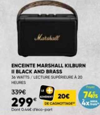 enceinte marshall kilburn II black and brass