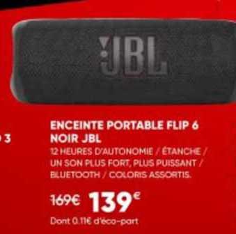 enceinte portable flip 6 noir jbl
