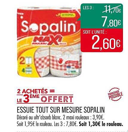 essuie tout sur mesure sopalin