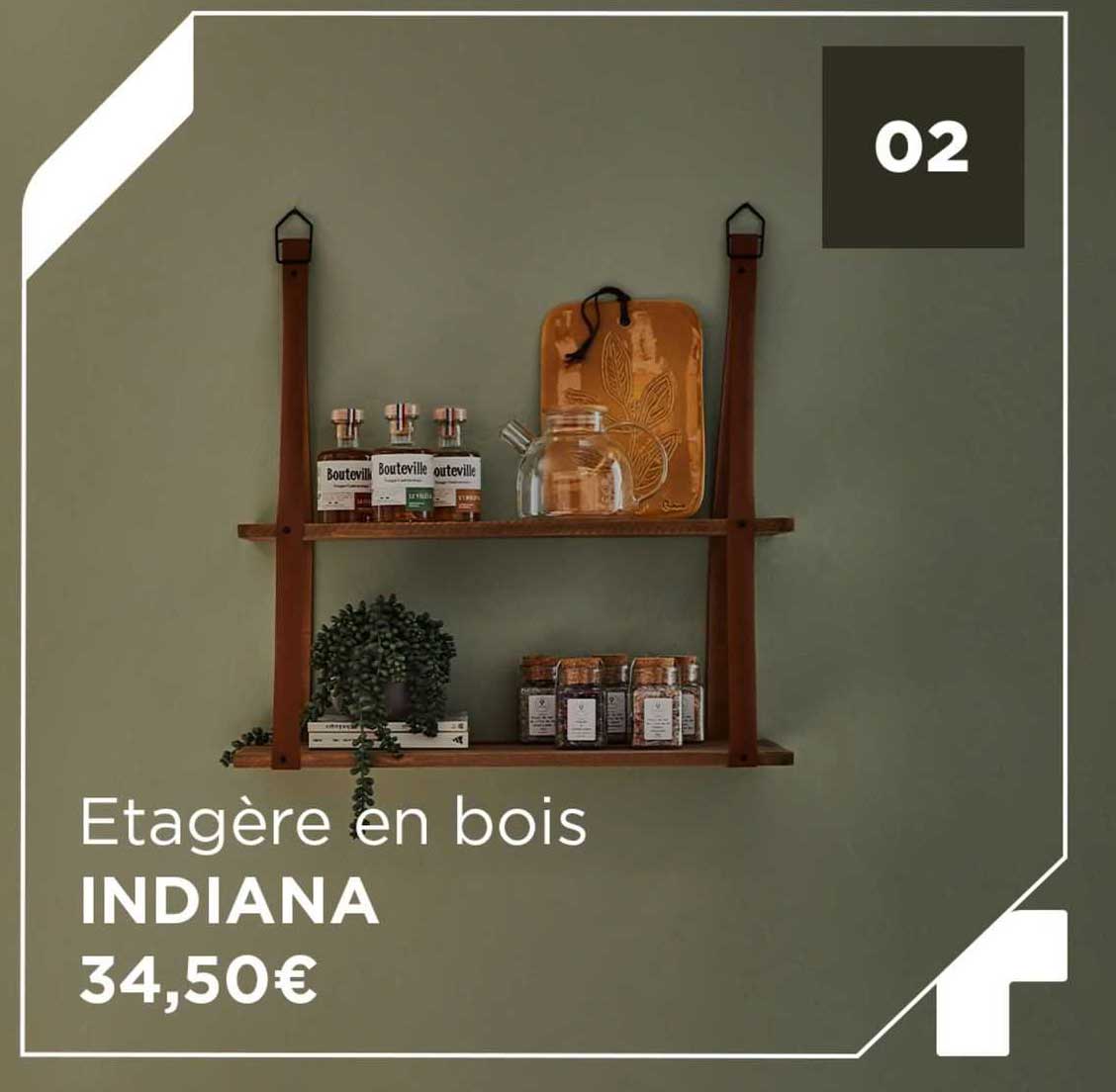 étagère en bois indiana