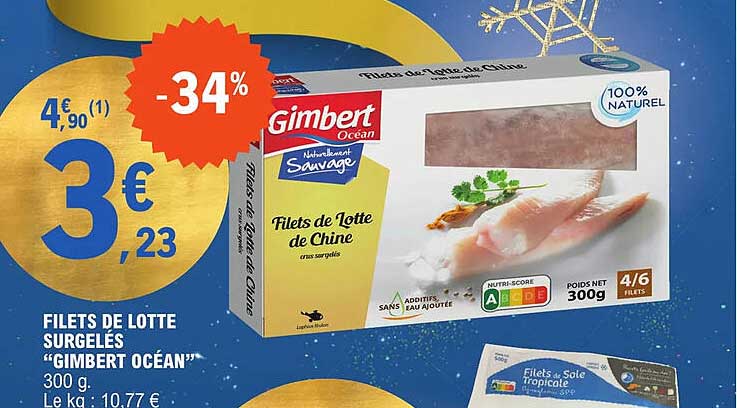filets de lotte surgelés "gimbert océan"
