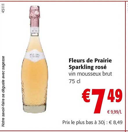 fleurs de prairie sparkling rosé