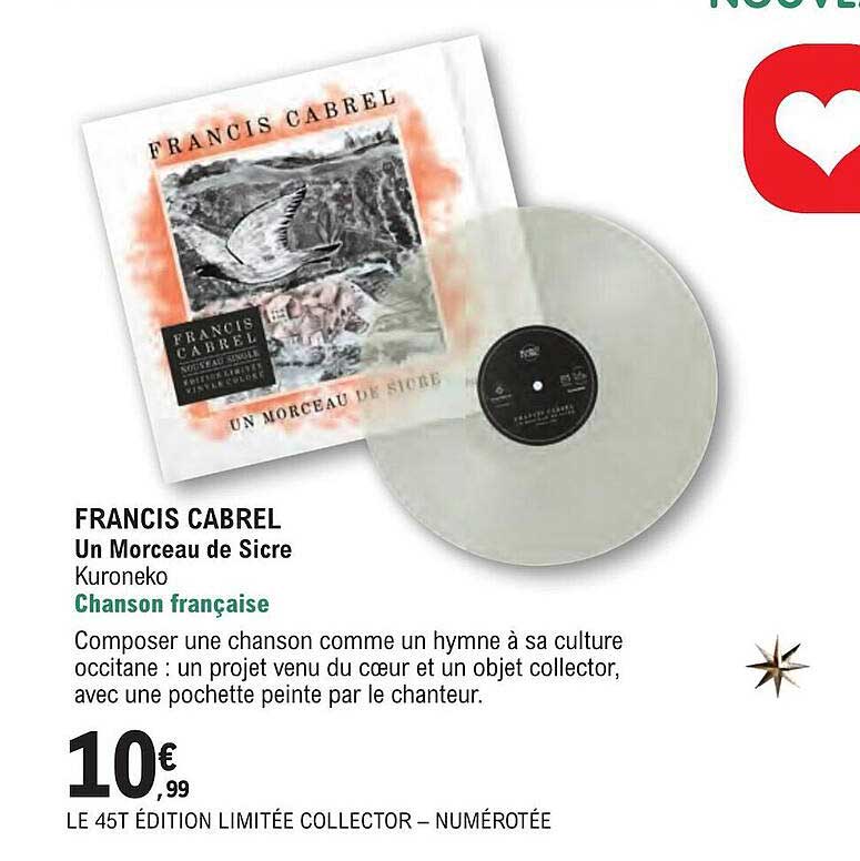 francis cabrel un morceau de sicre chanson française