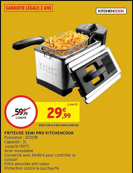 friteuse semi pro kitchencook