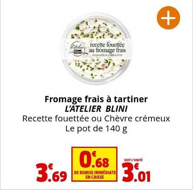 fromage frais à tartiner l'atelier blini