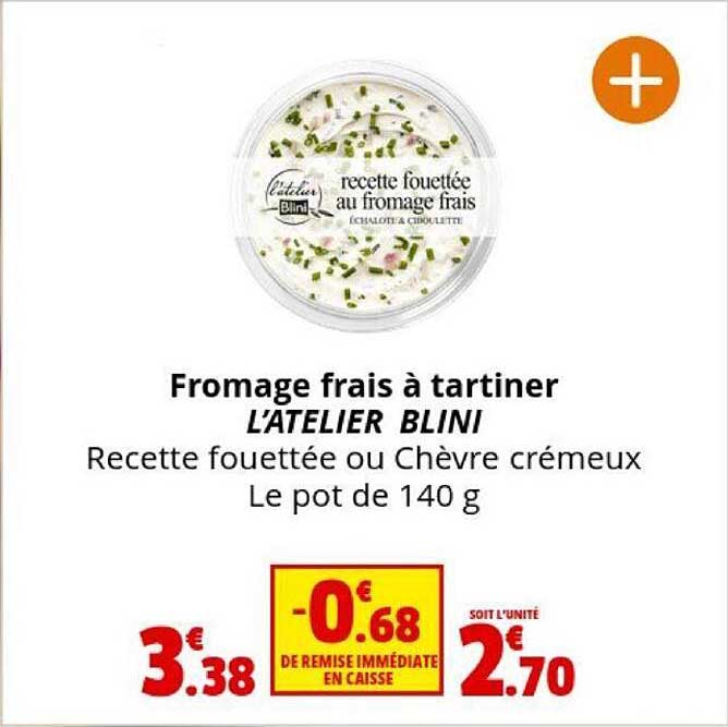 fromage frais à tartiner l'atelier blini