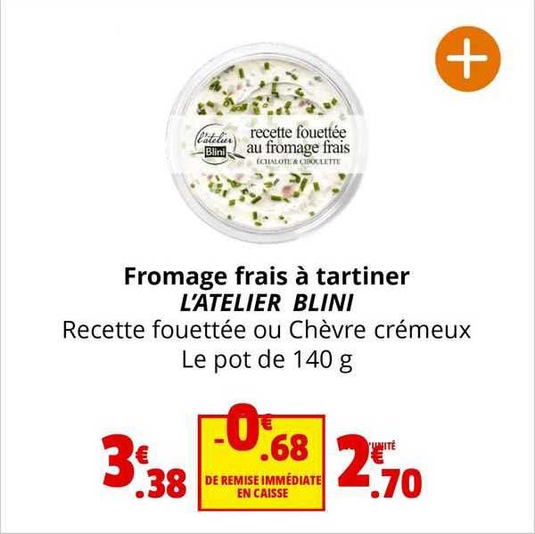 fromage frais à tartiner l'atelier blini