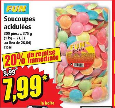 fun soucoupes acidulees
