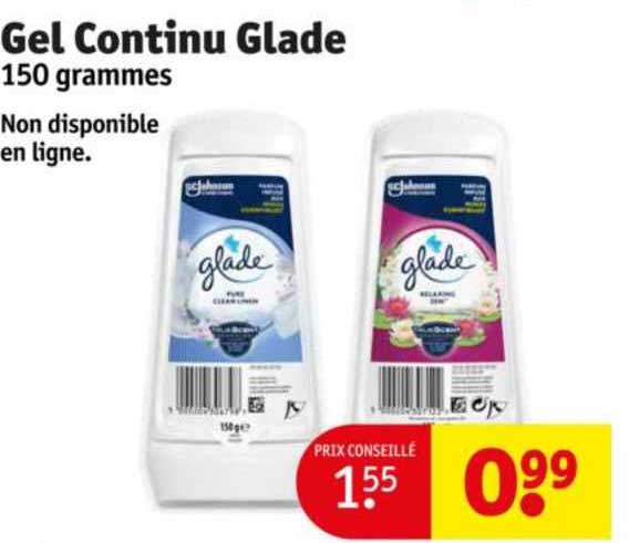 gel continu glade 150 grammes