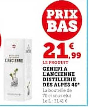 genepi à l'ancienne distillerie des alpes 40°