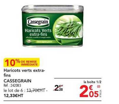 haricots verts extra-fins cassegrain