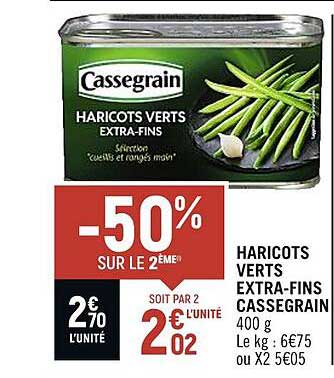 haricots verts extra-fins cassegrain