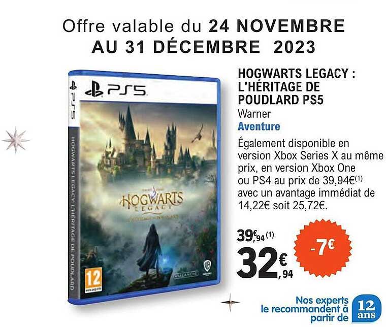hogwarts legacy : l'heritage de poulard ps5