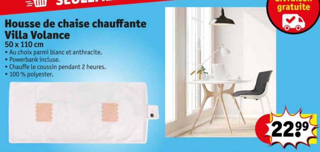 housse de chaise chauffante villa volance