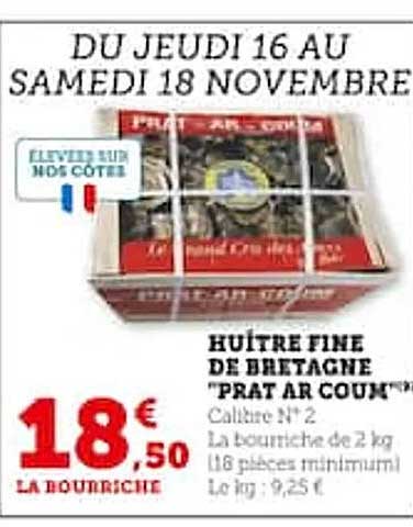 huître fine de bretagne "prat ar coum"