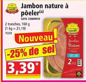 Jambon Nature A Poeler