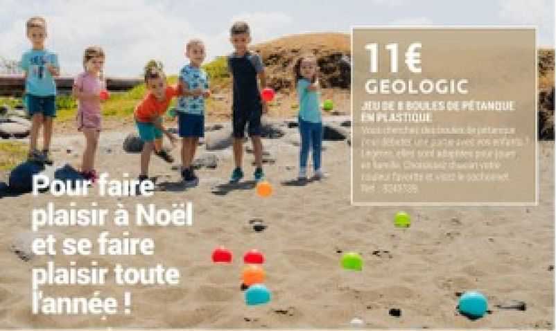 jeu de 8 boules de pétanque en plastique geologic