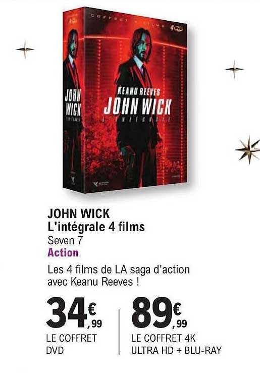 john wick l'integrale 4 films seven 7