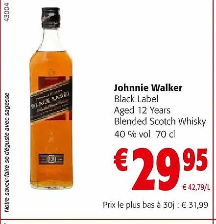 johnnie walker black label aged 12 years blended scotch whisky 40% vol