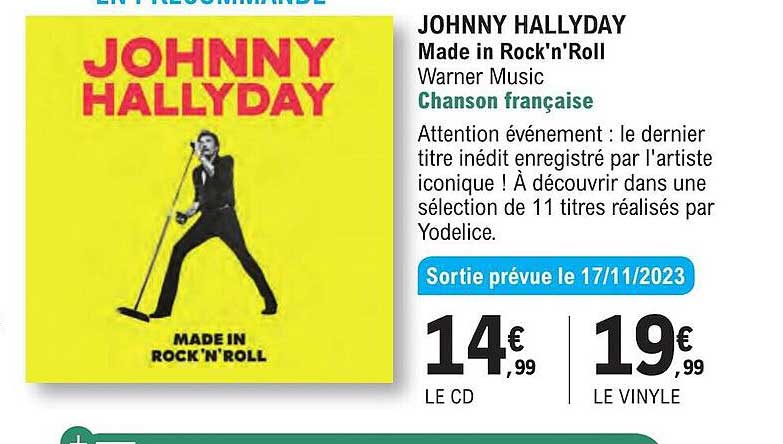johnny hallyday made in rock'n roll chanson française