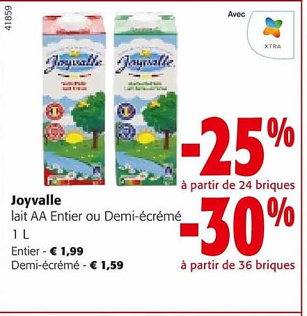 joyvalle lait aa entier ou demi-écrémé