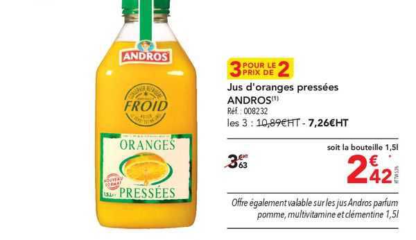 jus  d'oranges pressées andros