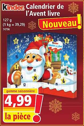 kinder calendrier de l'avent livre