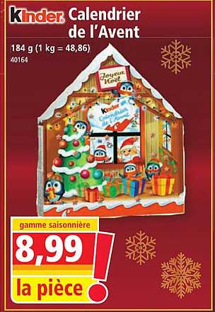 kinder calendrier de l'avent