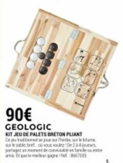 Kit Jeu De Palets Breton Pliant Geologic