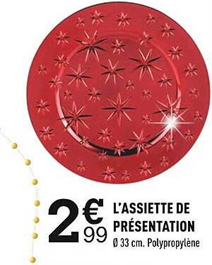 l'assiette de présentation