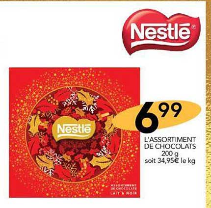 l'assortiment de chocolats nestlé