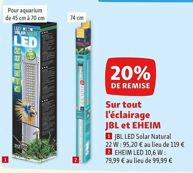 l'éclairage jbl et eheim