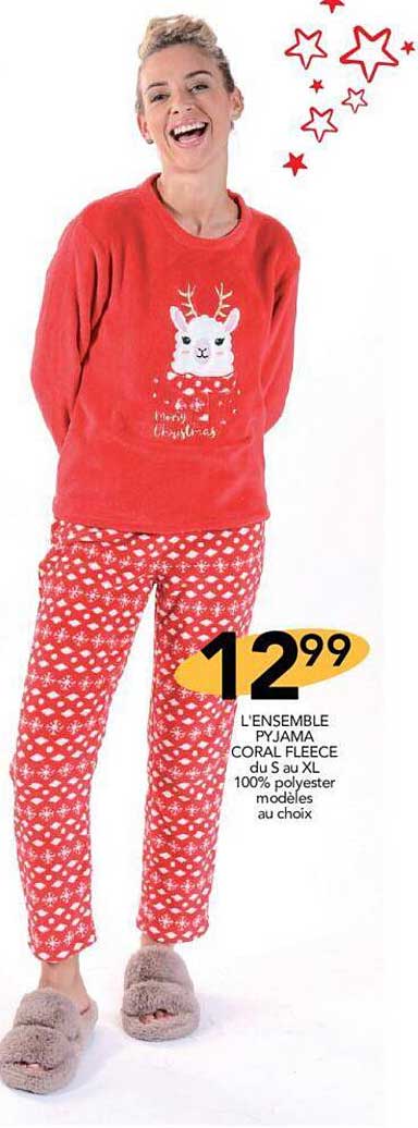 l'ensemble pyjama coral fleece