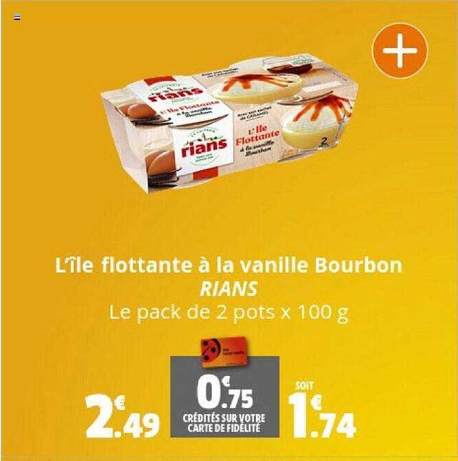 l'île flottante à la vanille boubon rians