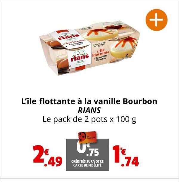 l'île flottante à la vanille bourbon rians