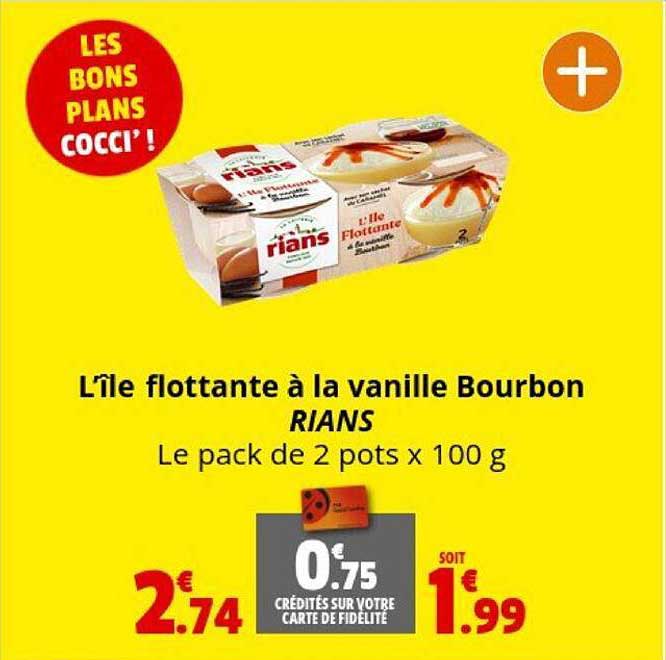 l'île flottante à la vanille bourbon rians