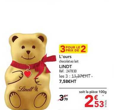 L'ours Chocolat Au Lait Lindt
