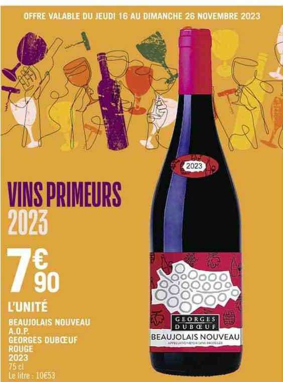 l'unité beaujolais nouveau a.o.p. georges duboeuf rouge 2023