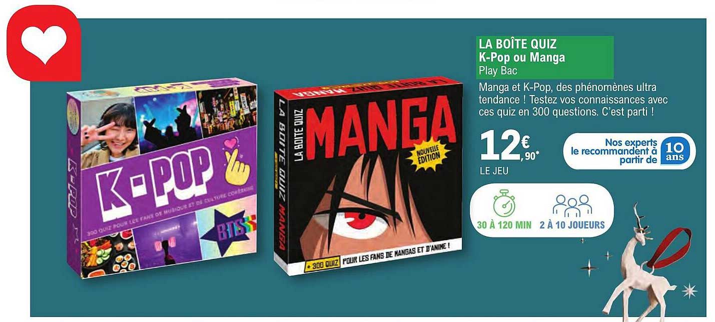 la boite quiz k-pop ou manga