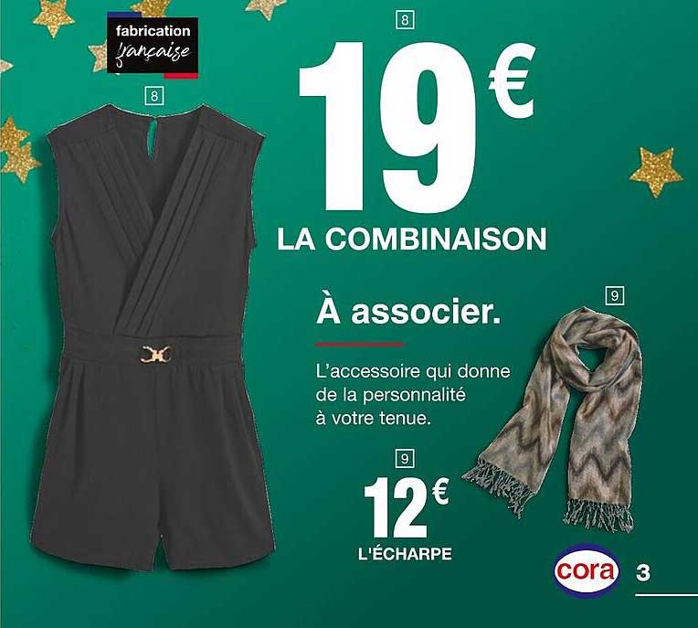 la combinaison, l'écharpe