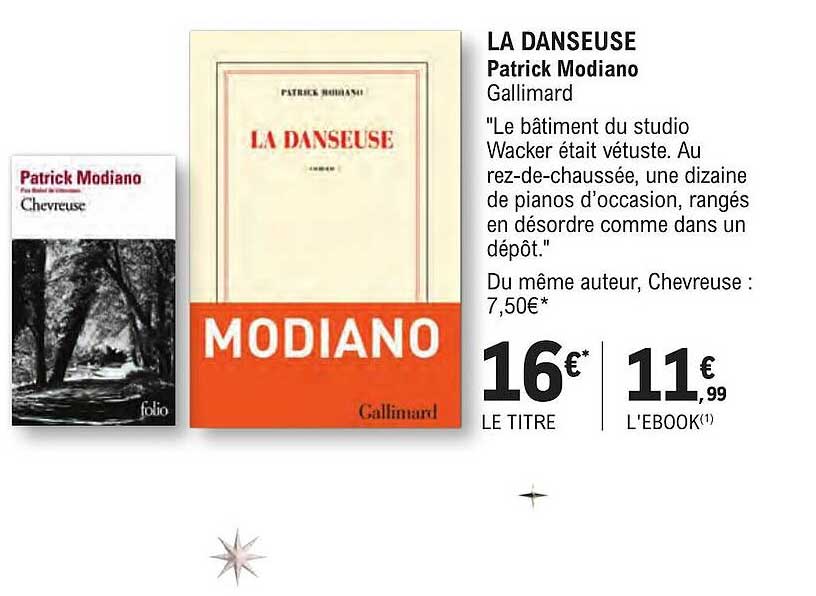 la danseuse - patrick modiano