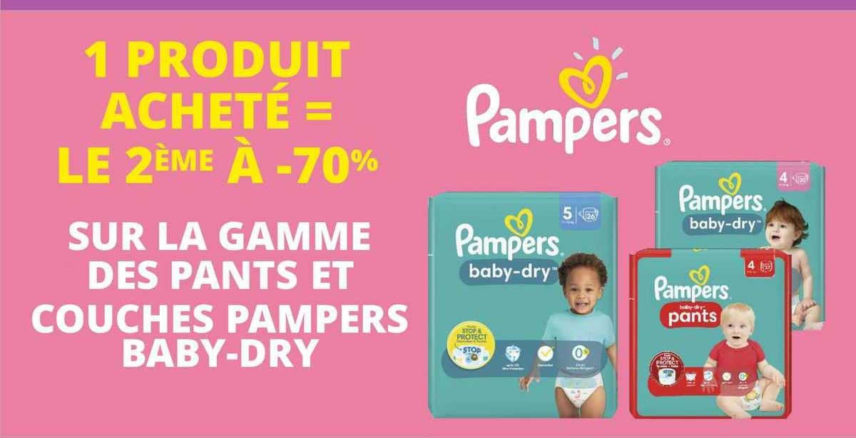 la gamme des pants et couches pampers baby-dry