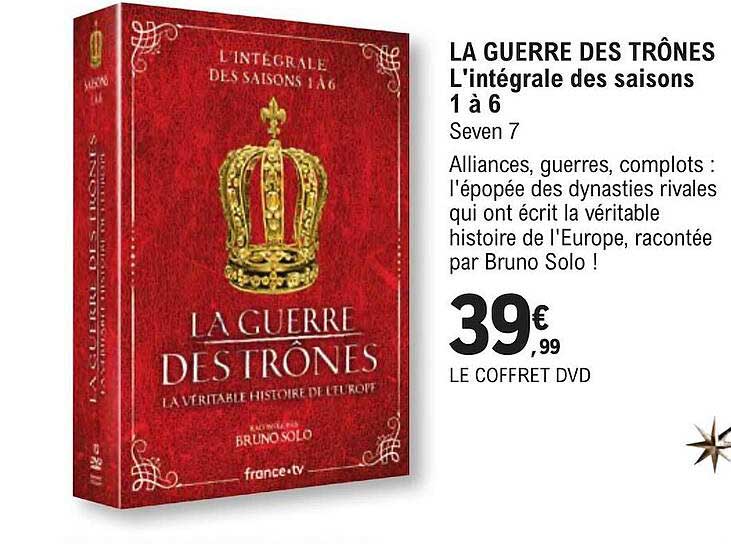 la guerre des trones l'integrale des saisons 1 a 6