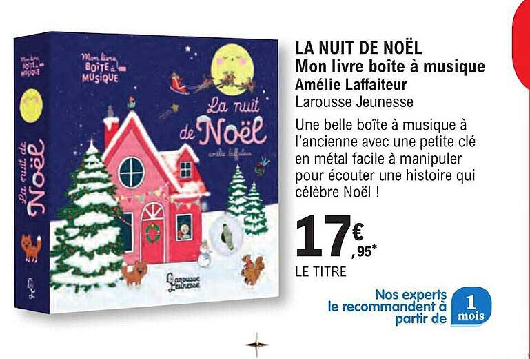 la nuit de noël mon livre boîte à musique amélie laffaiteur